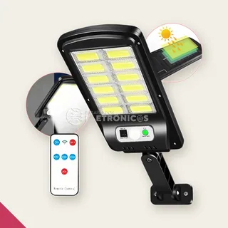 Refletor Solar LED 600W com Sensor Presença e Controle Remot