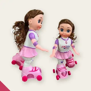 Boneca Patinadora com LED e Música