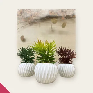 Conjunto Decorativo com 3 Opções de Foliagem Verde, Claro ou