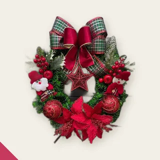Guirlanda de Natal Papai Noel 40cm
