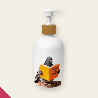 Engraçado dispensador de sabão de banheiro pombo, dispensador…