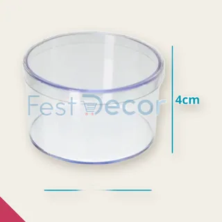 Kit Caixinha Redonda Acrilica 6x4 - 100 unidades - para…
