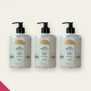 Kit 3 Unidades Sabonete Líquido Chá Branco 500 ml