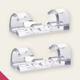 Kit 20 Clips Organizador Fixador Adesivo De Cabo Fio Parede
