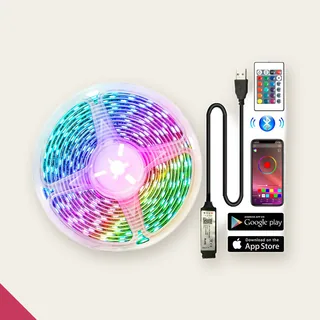 Fita de LED RGB com sincronia musical, iluminação para TV,…