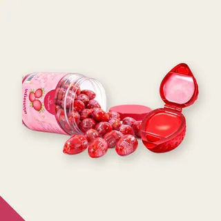Kit 50 Unidades SOMBRA FLOR Brilho Labial Morango Cremoso -…